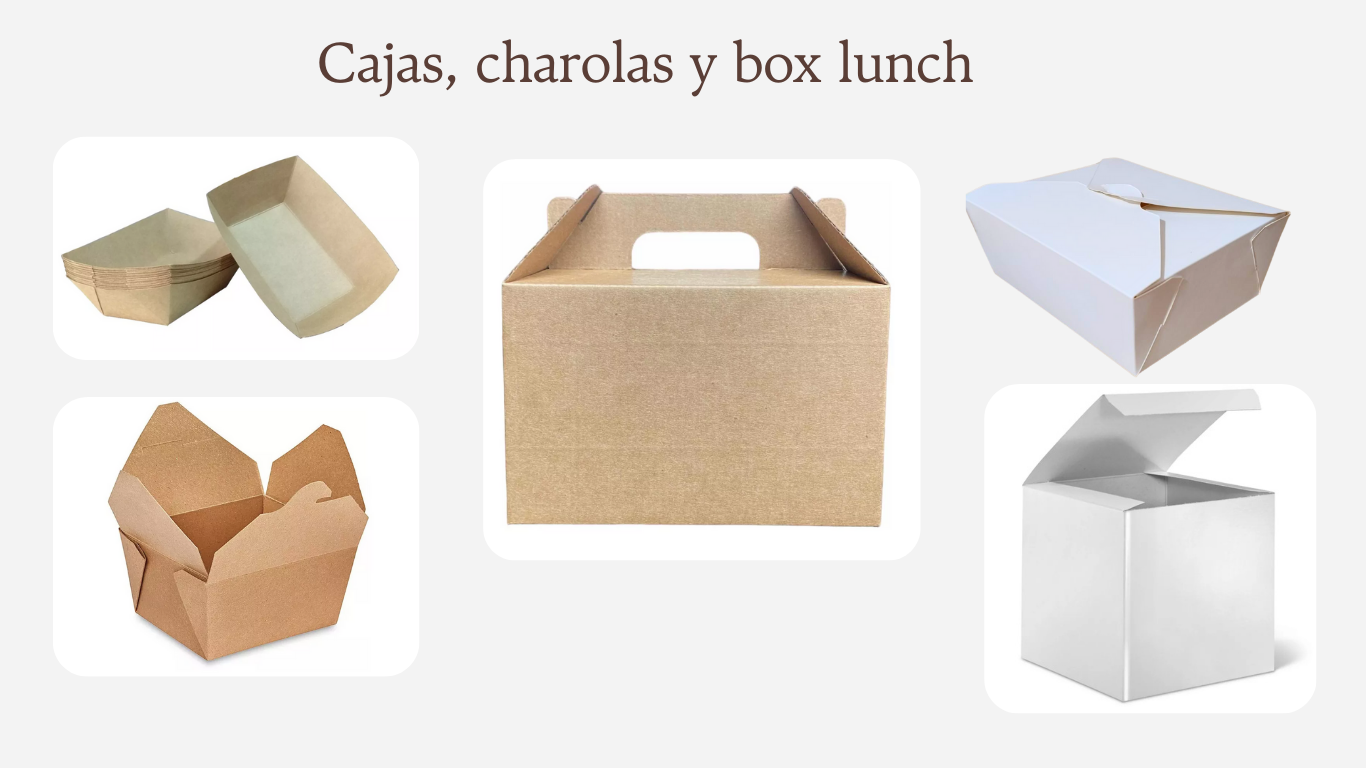 Cajas para comida, box lunch, envío, que se pueden personalizar