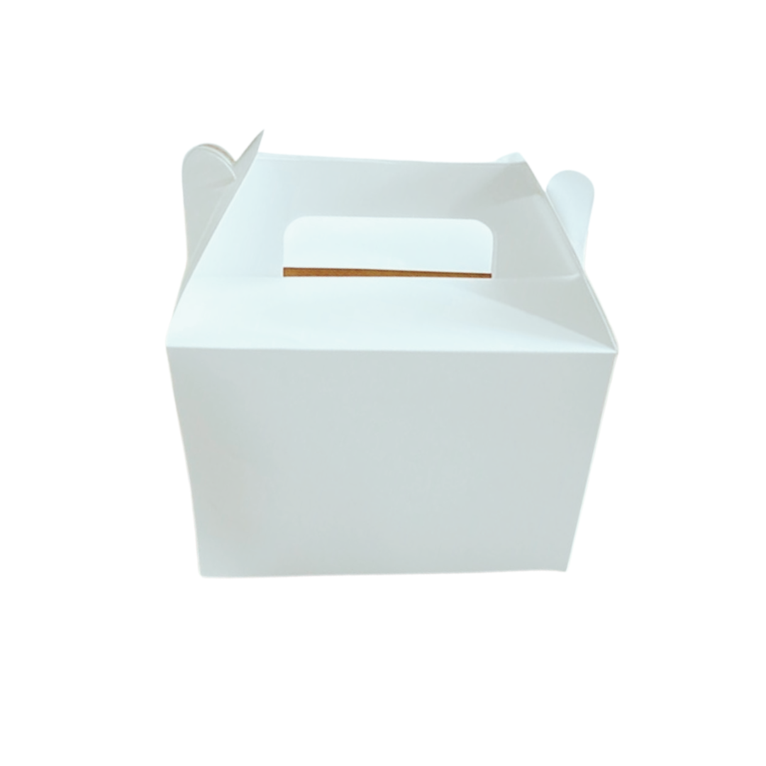 Caja boxlunch blanco y kraft para comida, dulceros