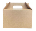 Caja boxlunch blanco y kraft para comida, dulceros grande