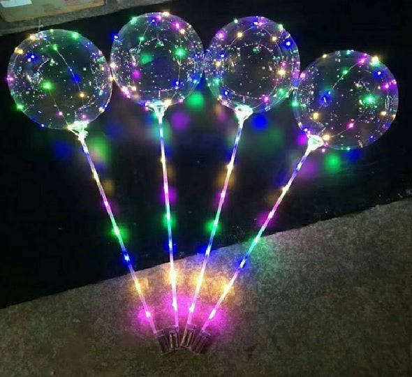 Globo LED con popote y copa