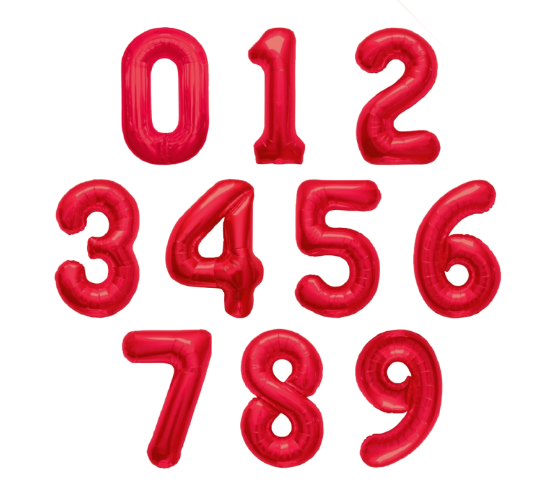 Globo metálico de número 32 pulgadas, globos para fiestas