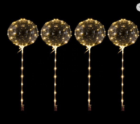 Globo LED con popote y copa