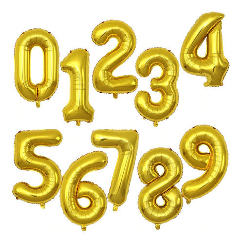 Globo metálico de número 16 pulgadas