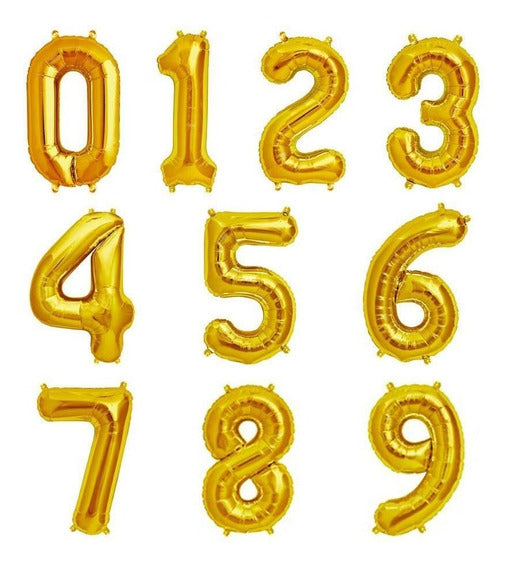 Globo metálico de número 32 pulgadas, globos para fiestas