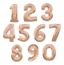 Globo metálico de número 16 pulgadas