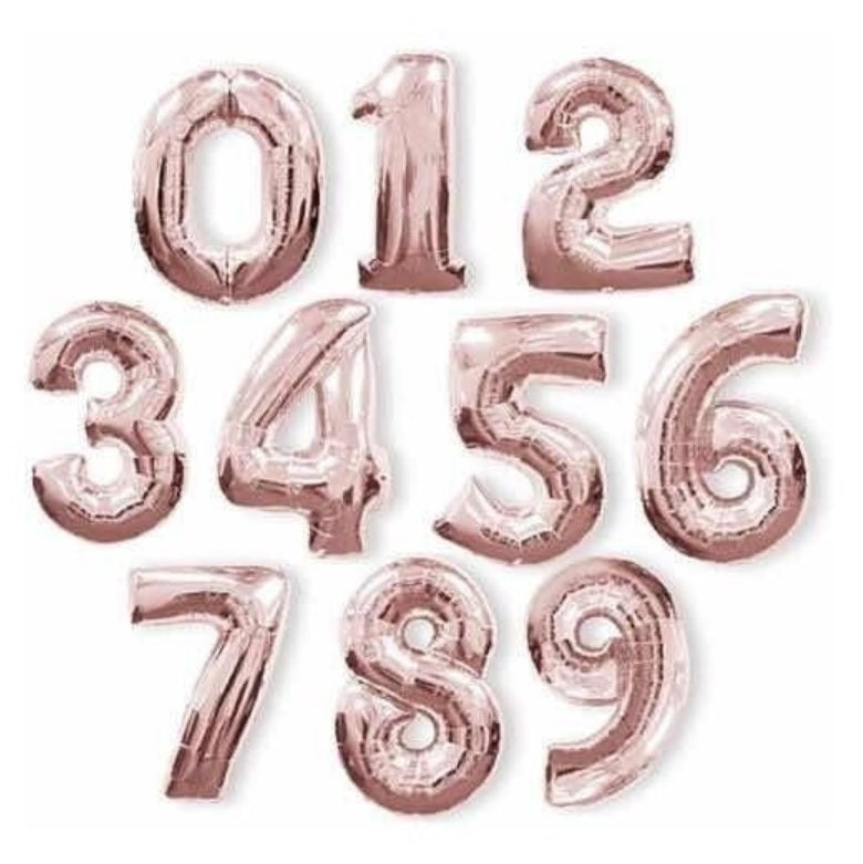 Globo metálico de número gigante, globos fiestas de cumpleaños
